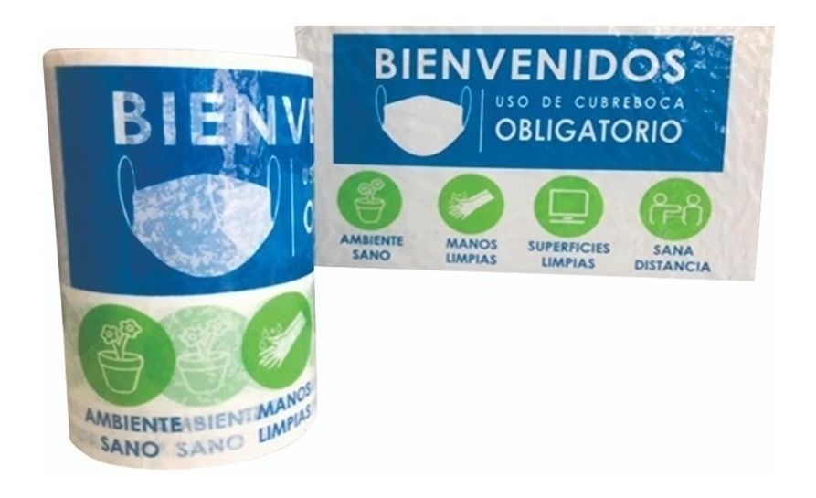 [GM-14CINTAS203SM] Cinta con 100 Etiquetas "Uso de Cubrebocas Obligatorio"