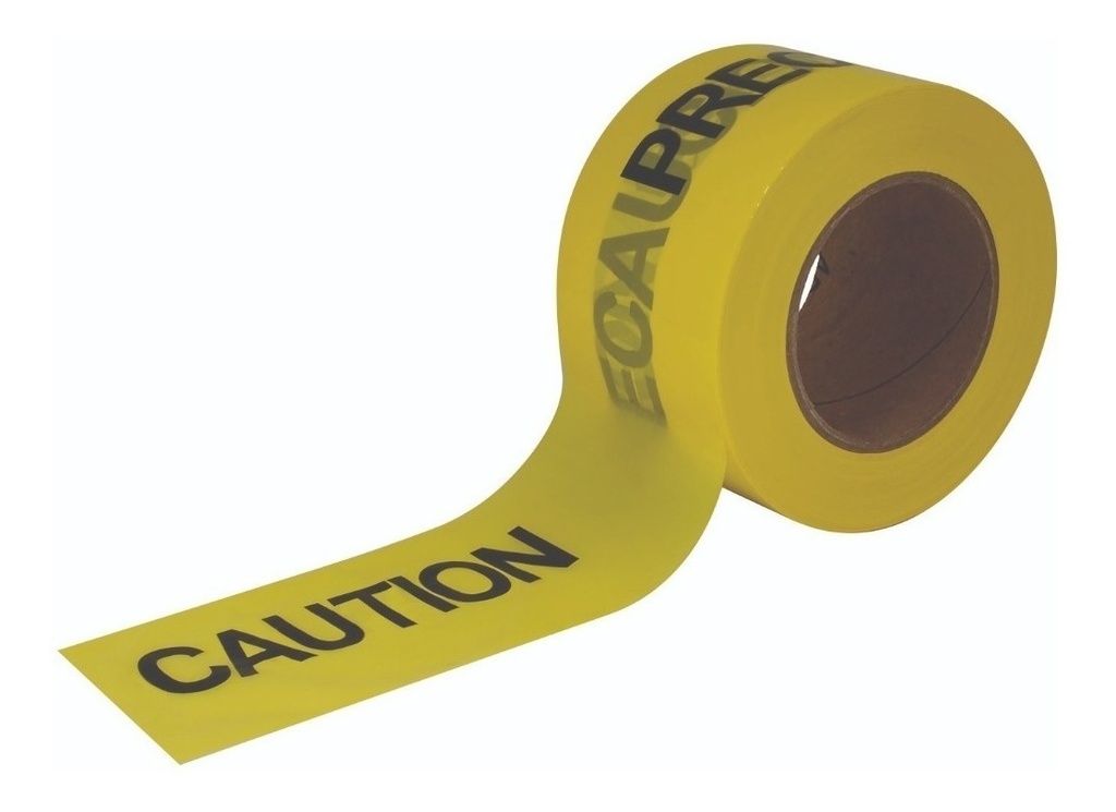 [GM-14CINTAS208CH] Cinta de Barricada CAUTION Negra/Amarilla 50mm x 100m