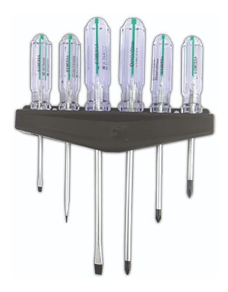 Desarmadores Punta Plana/Phillips 6 Piezas