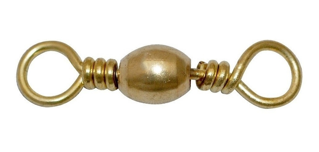 [GM-14DESTOR022MM] Destorcedor (Giratorio) Barril Latón Sin Seguro #2 Pesca