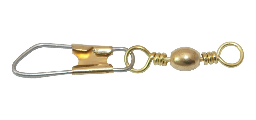 [GM-14DESTOR054MM] Destorcedor (Giratorio) Barril Latón Con Seguro #5/0 Pesca