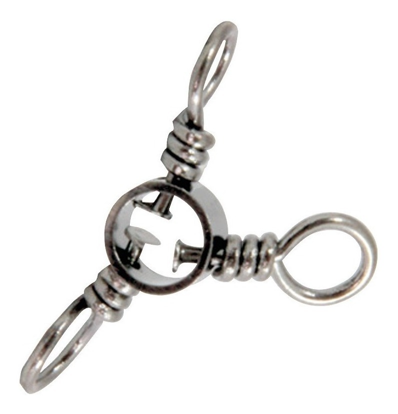 [GM-14DESTOR114MM] Destorcedor Triple (Three-Way) Niquelado #5630-7 Pesca