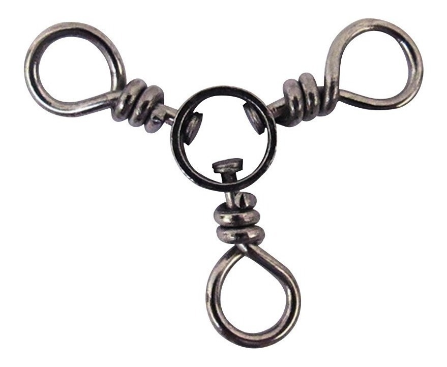 [GM-14DESTOR116NN] Destorcedor Triple (Three-Way) Negro #5630-2/0 Pesca