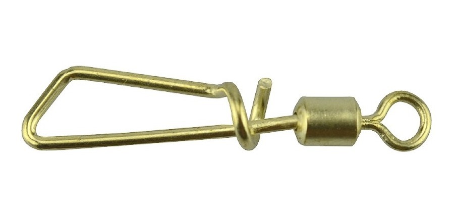 [GM-14DESTOR410CH] Destorcedor Forma T (T-Swivel) con Seguro No.6 Pesca (144 piezas)