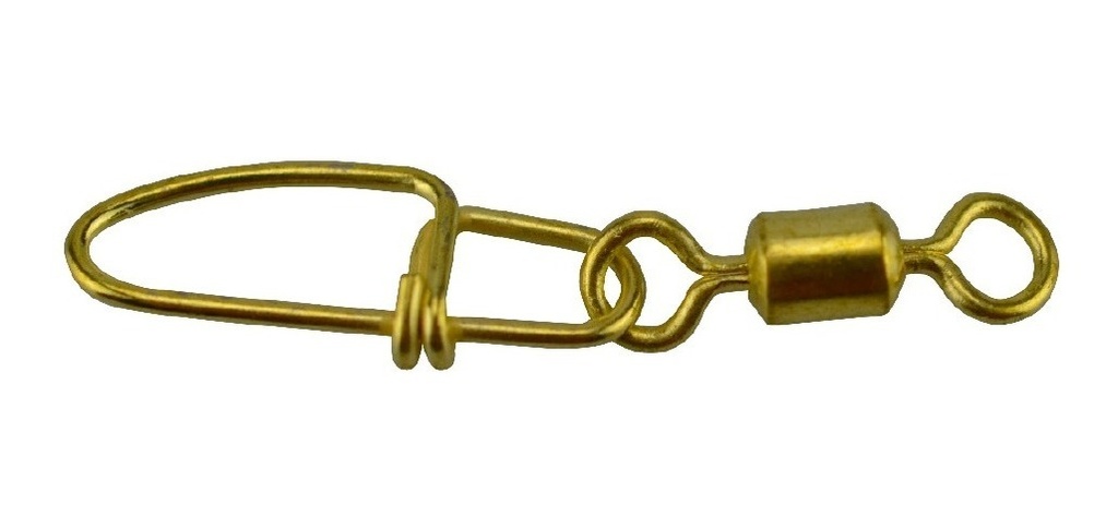 [GM-14DESTOR505CH] Destorcedor (Snap Swivel) con Seguro 2 Pesca (12 piezas)