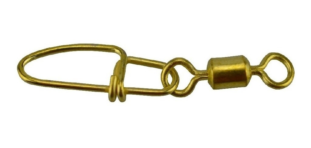 [GM-14DESTOR507CH] Destorcedor (Snap Swivel) con Seguro 4 Pesca (12 piezas)