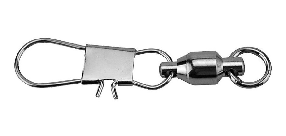 [GM-14DESTOR588CH] Destorcedor (Snap Swivel) con Seguro No.8 Pesca (12 piezas) HXY-4007