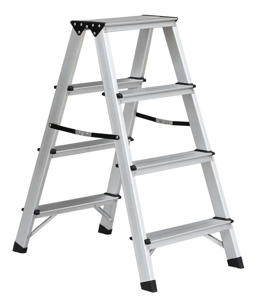 Escalera Doble Aluminio 2x4 Escalones Karlen