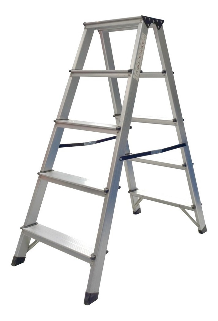 Escalera Doble De Aluminio 2X5 Escalones Ad0405Aplus