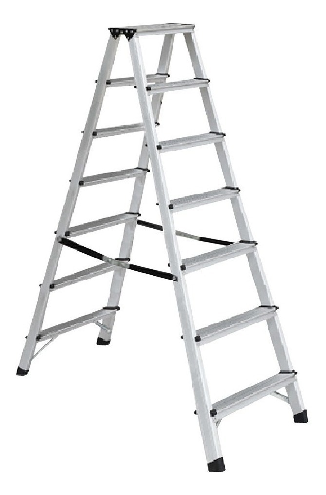 Escalera Doble Aluminio 2x7 Escalones Karlen
