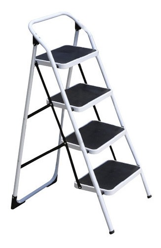 [GM-14ESCALE017CH] Escalera Tubular Plegable 4 Escalones Acero para Bodega