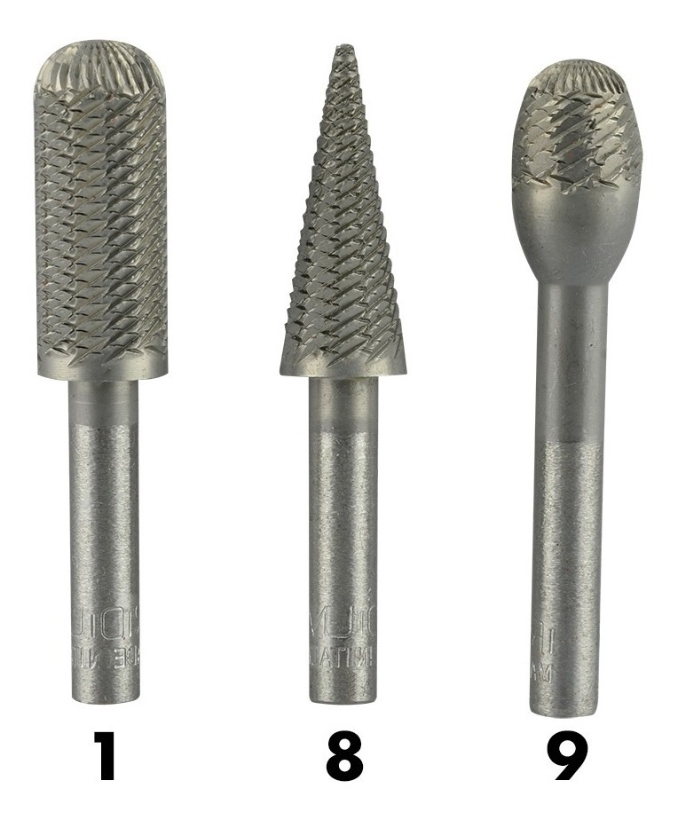 Set Limas Rotativas Carburo Resistente 3 Piezas Iridium