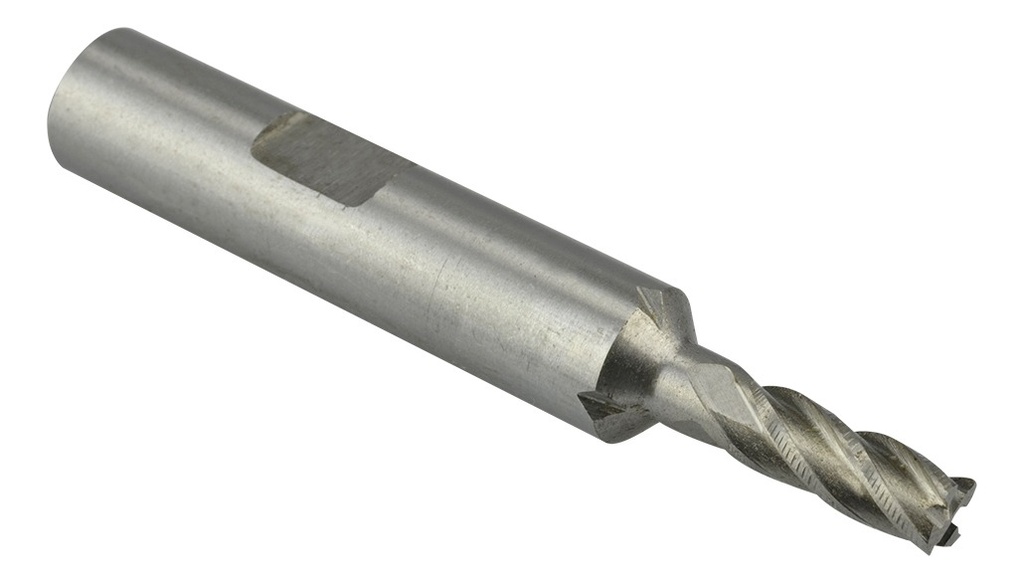 Cortador Vertical (End Mill) HSS 5/8" x 1/2" x 6" Zanco Largo