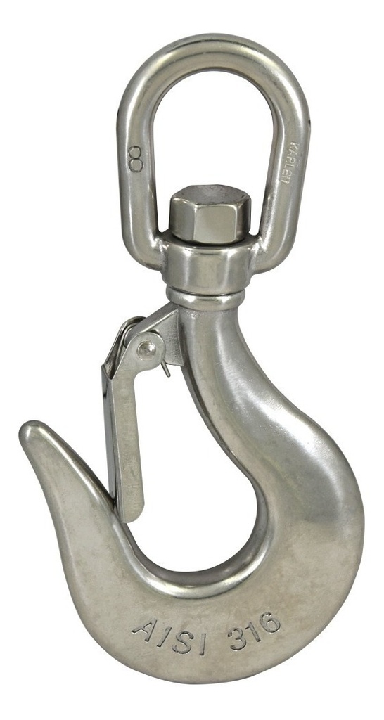 [GM-14GANCHO166HH] Gancho de Eslinga Giratorio Inoxidable Ss316 33Mm-1Ton