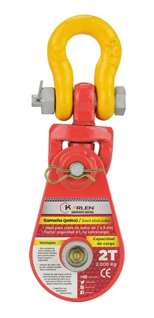 Garrucha (Polea) Sencilla 4 Ton S2121-4