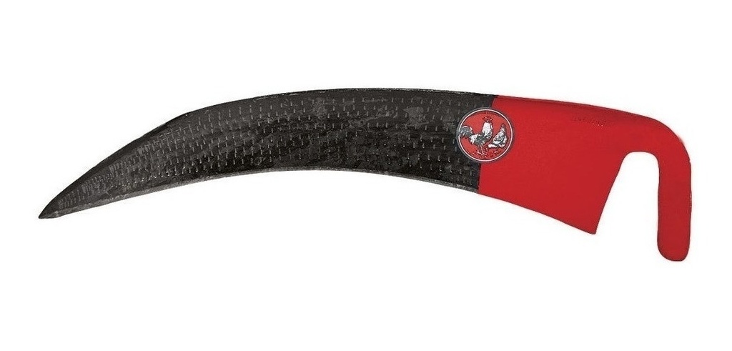 Guadaña Gallo-Gallina Sin Pulir Mango Rojo 610Mm J108