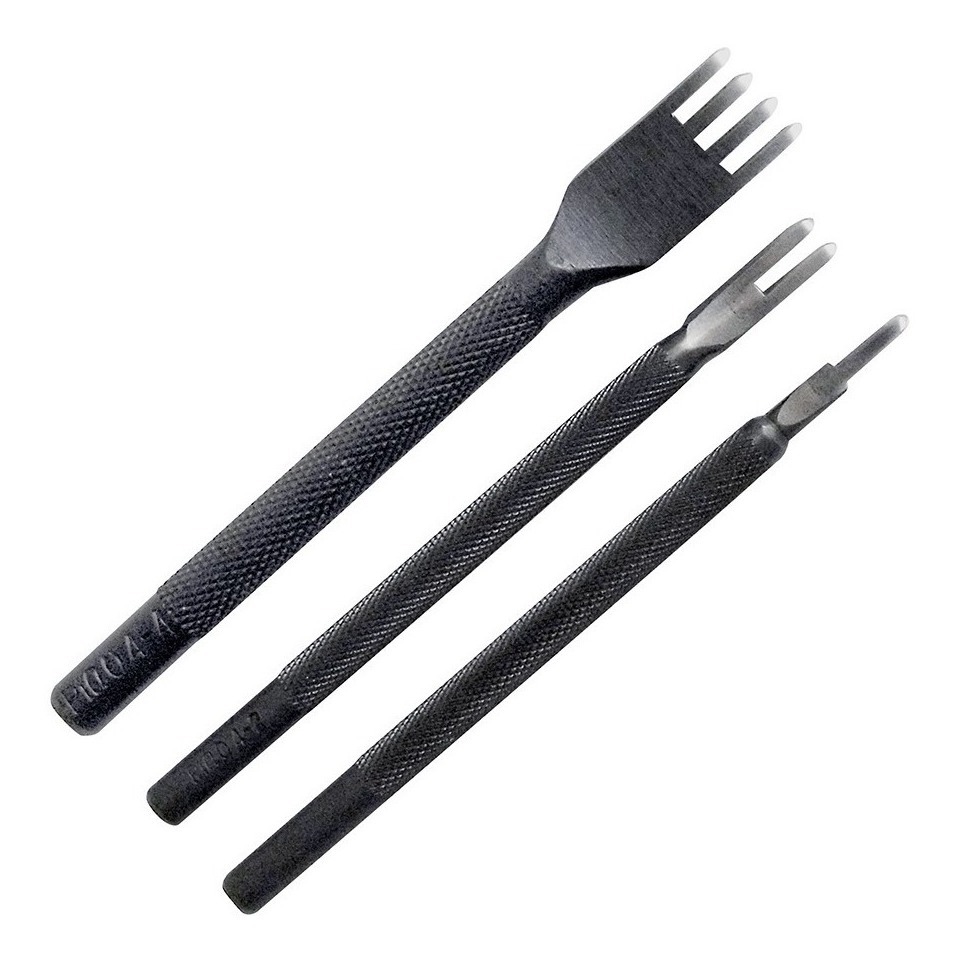 Cincel Para Cuero Tipo Tenedor 2 Puntas 4Mm Sc7006 (1Pieza)