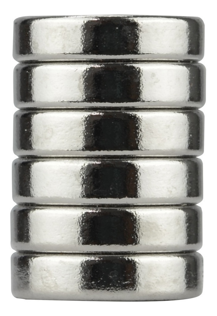 Imanes Neodimio Redondos 12X3 Mm 6 Piezas Qj7245 El Mejor