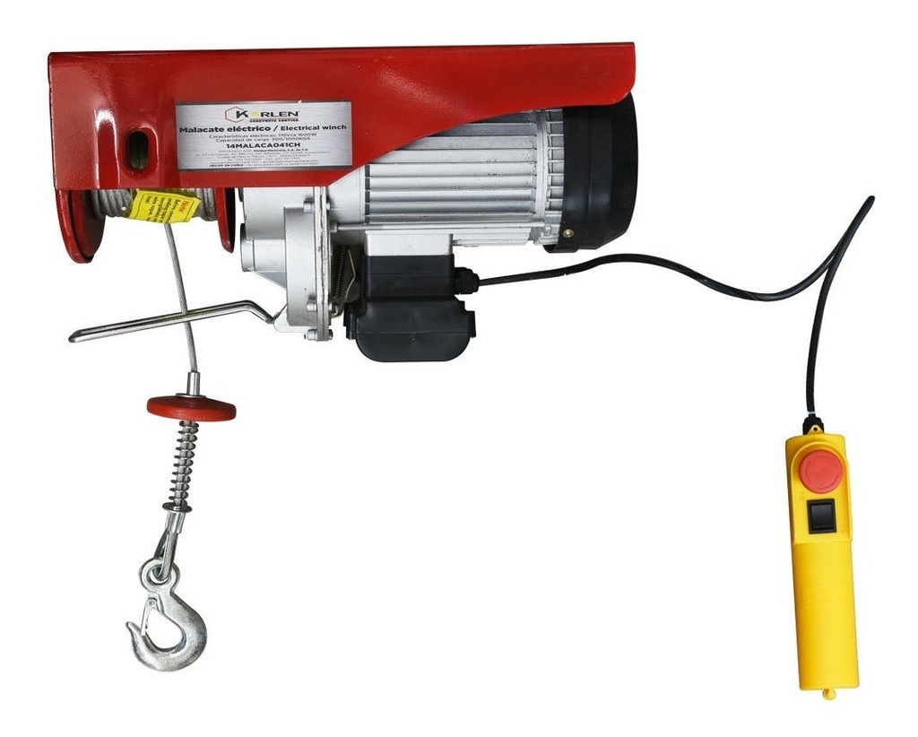 Malacate Electrico 200/400Kgs 110V 750W