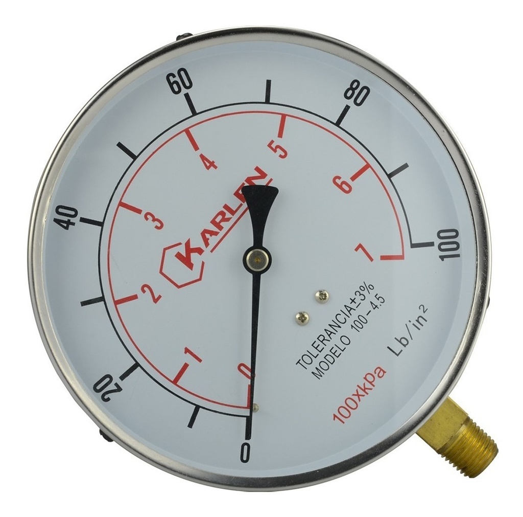 Manómetro Inox. 4.5 160Psi 1/4 NPT Ix160-40