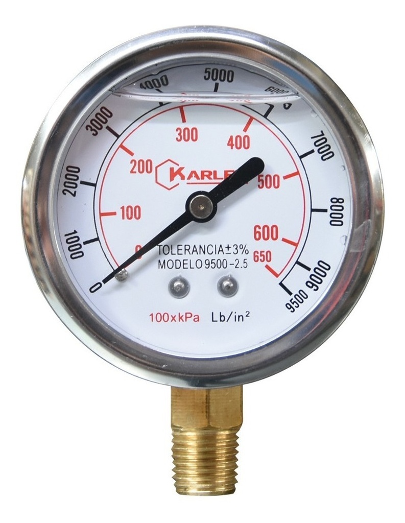 Manometro Con Glicerina 9500Psi/G9500-2.5