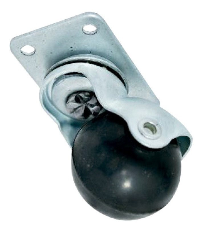 Rodaja Bola Placa Giratoria Rueda Hule 50 Mm 4 Piezascalidad