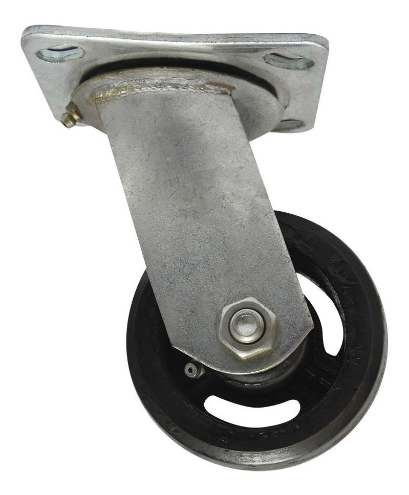 Rodaja Industrial 100Mm Negra/placa/giratoria Dk013Ps04