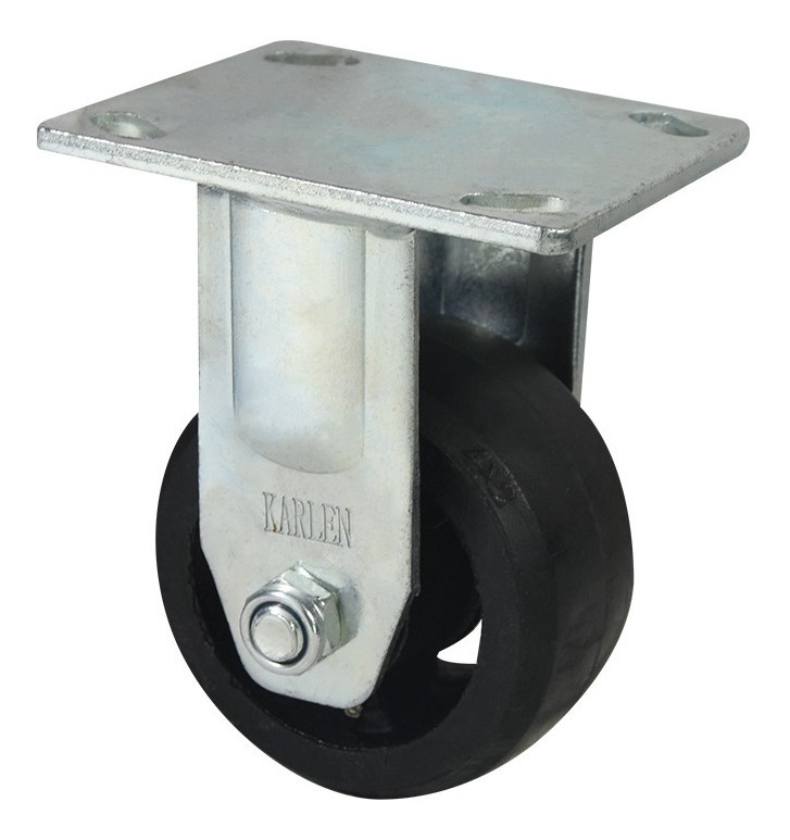 Rodaja Industrial 100Mm Negra/placa Fija Dk013Pd04
