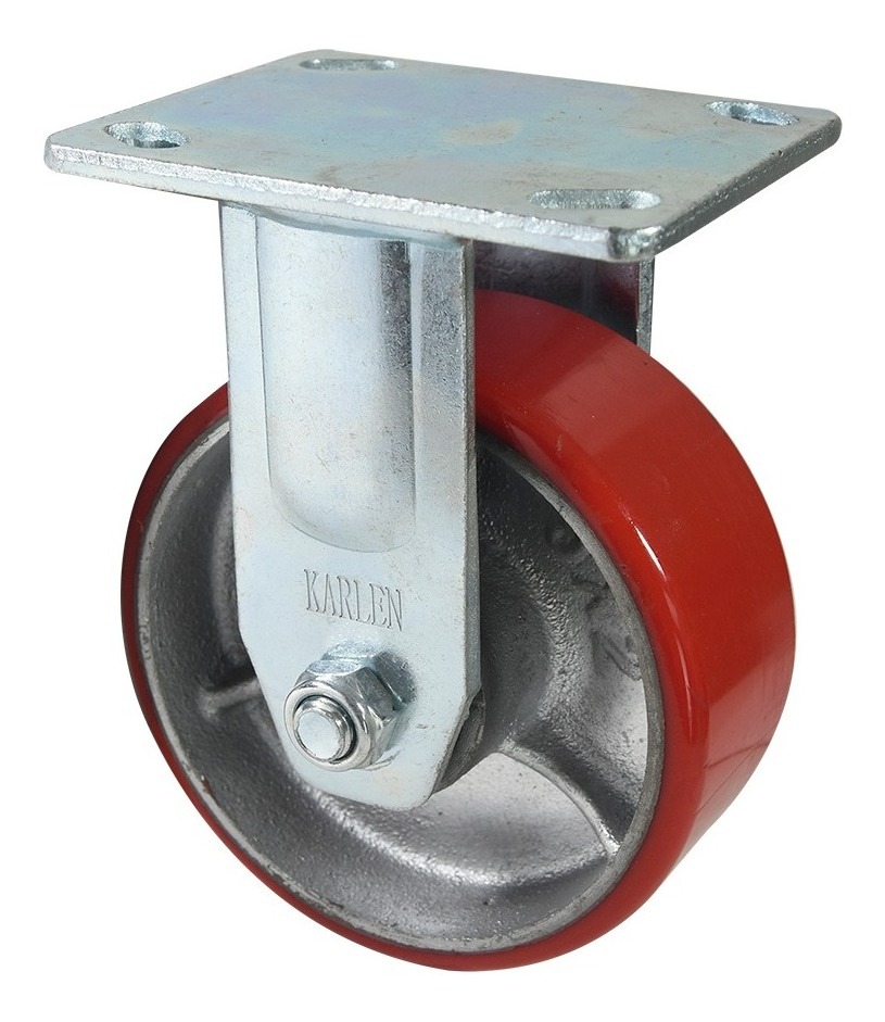 Rodaja Industrial 125Mm Negra/Placa Fija Dk013Pd05