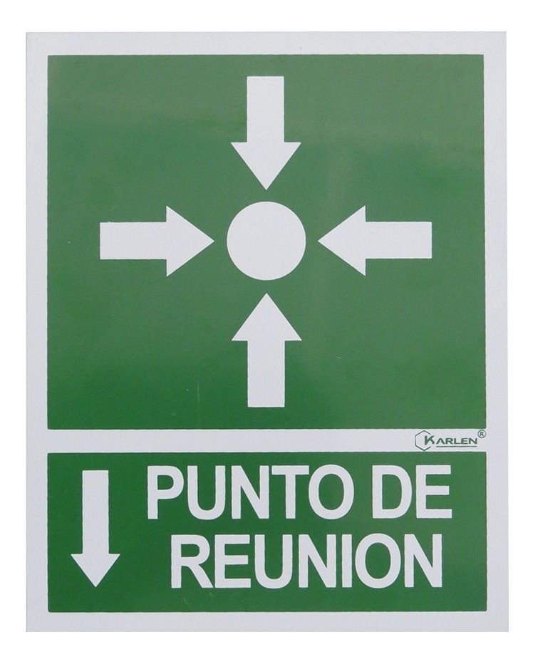 [GM-14SEGURI104SM] Señal Punto de Reunion 20x25cm