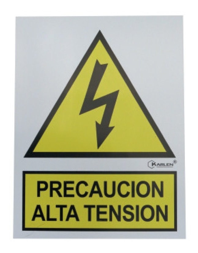 Señal  Precaucion Alta Tension  30X40Cm