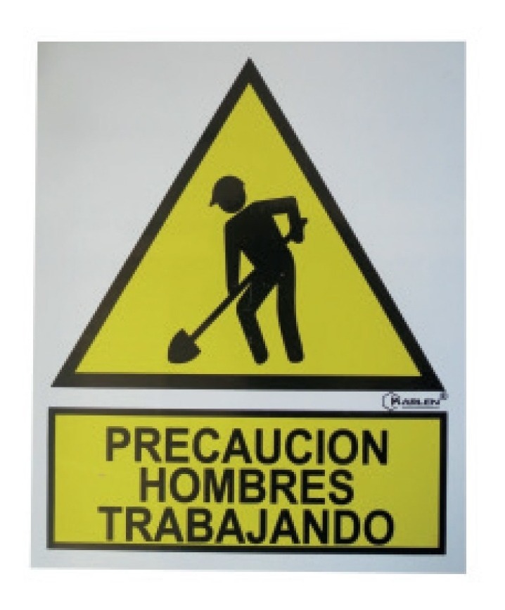 Señal Hombres Trabajando 20X25Cm