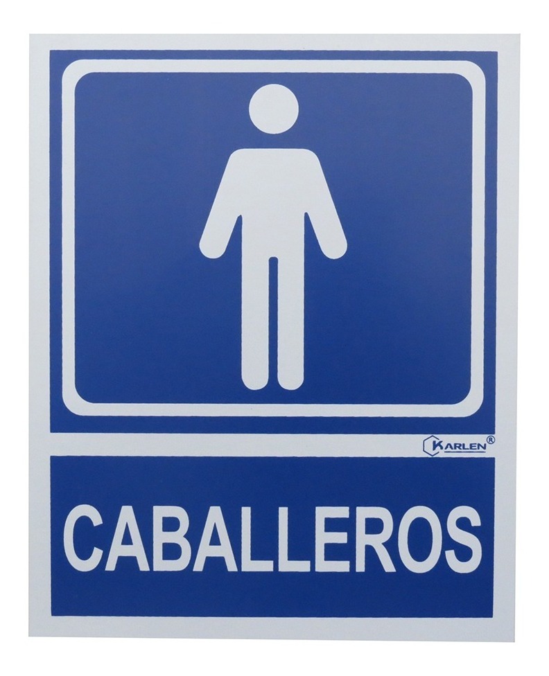 [GM-14SEGURI116KA] Señal  Caballeros  20X25Cm