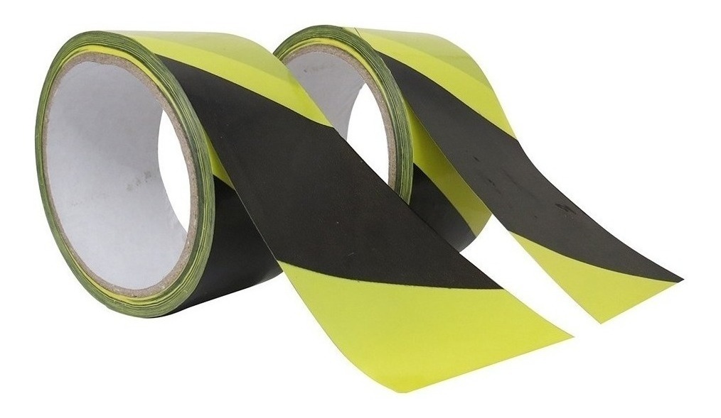 Cinta de Barricada Negra/Amarilla 50mm x 100m