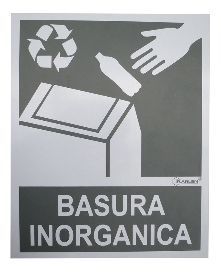 [GM-14SEGURI131KA] Señal  Basura Inorganica  20X25Cm