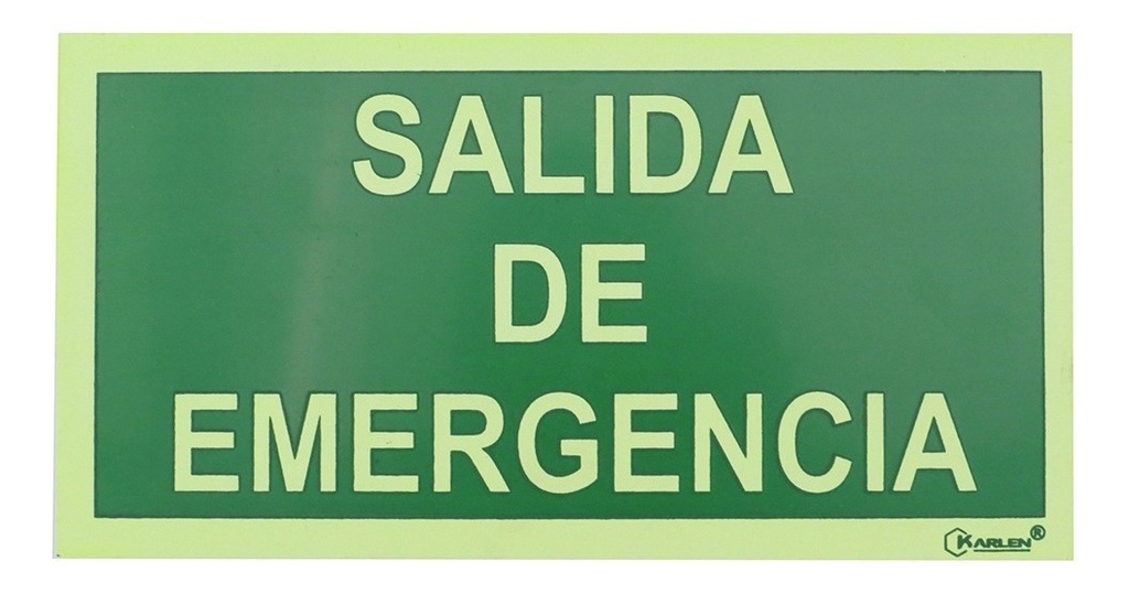 [GM-14SEGURI148KA] Señal  Salida De Emergencia  25X13Cm