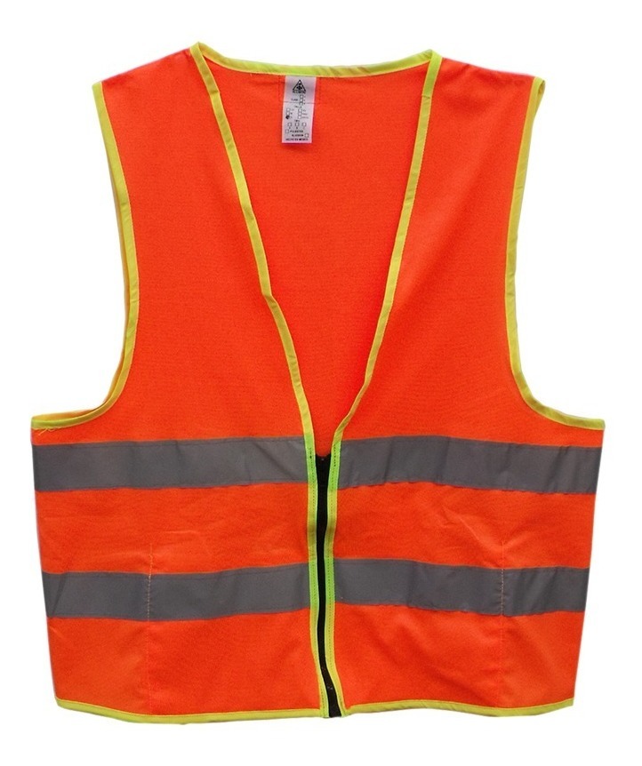 Chaleco Clase 2 Naranja Con Cierre (Grande)