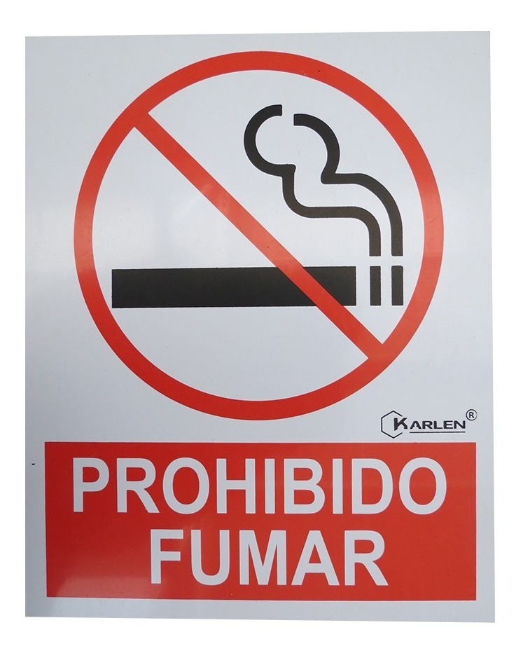 Señal  Prohibido Fumar  30X45Cm