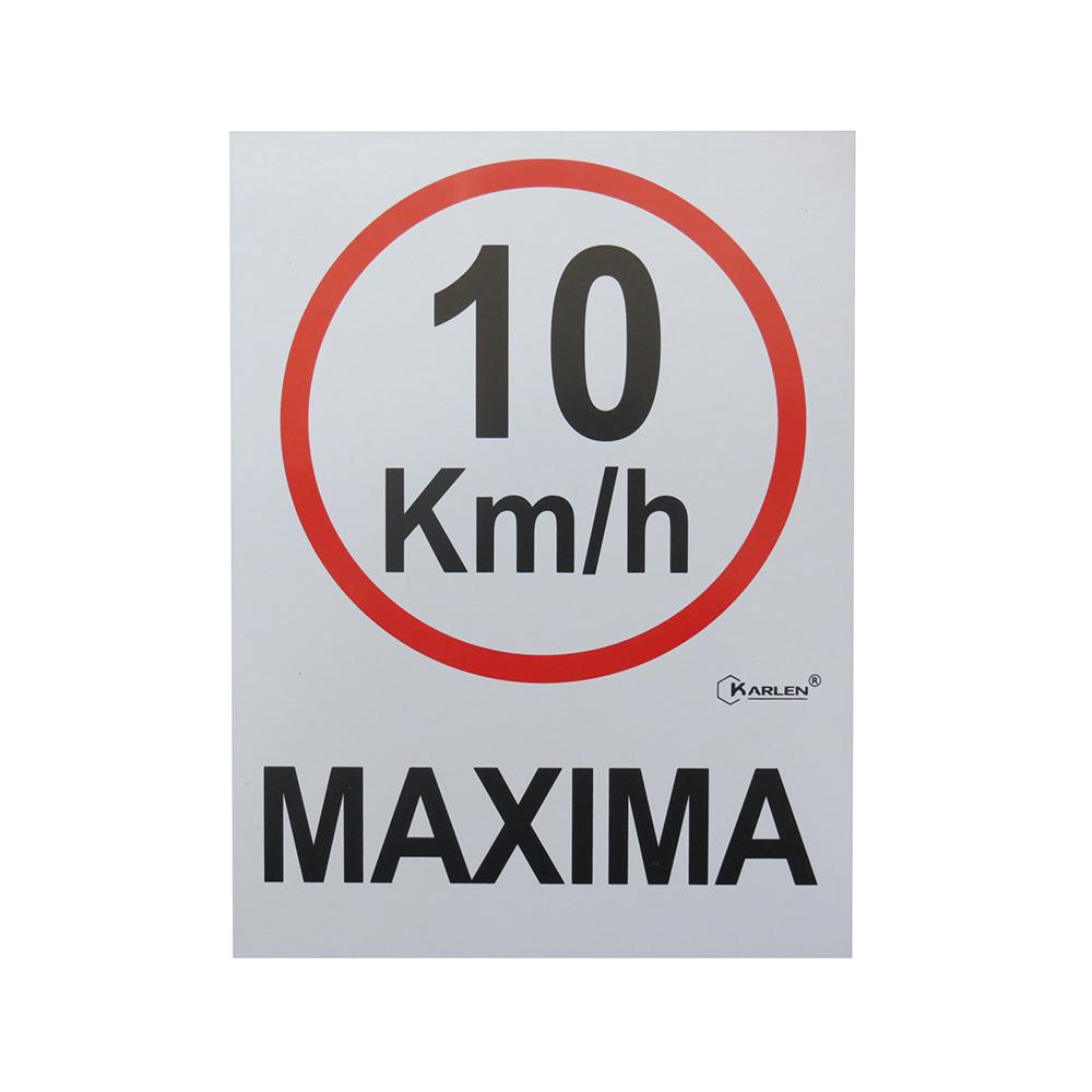 [GM-14SEGURI231KA] SEÑAL "10KM/HR MAXIMA" 30X40CM
