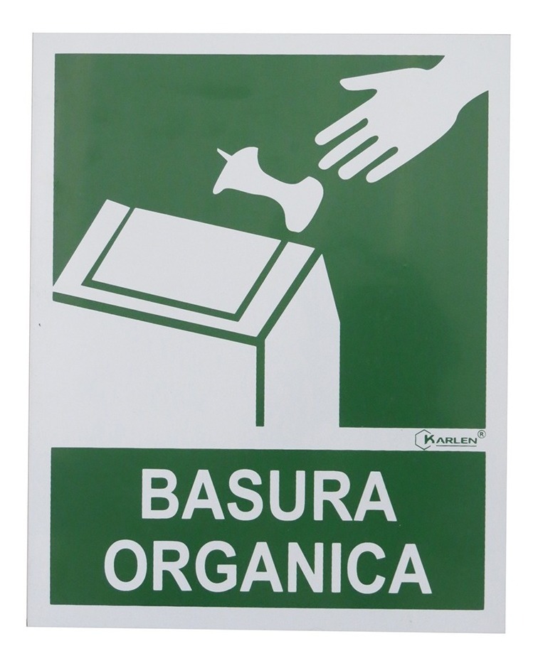 [GM-14SEGURI241KA] Señal  Basura Organica  20X25Cm