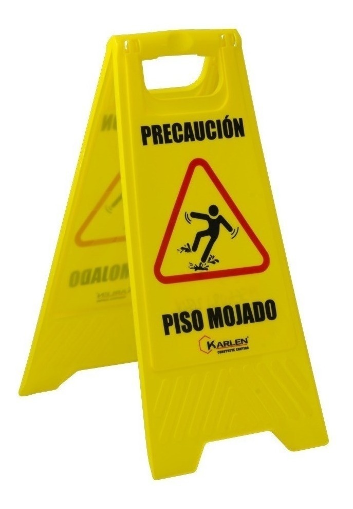 Señal Para Piso De Polipropileno Plegable 610X300Mm