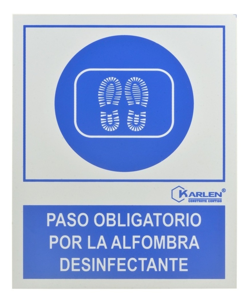 Señal  Alfombra Desinfectante  20X25Cm