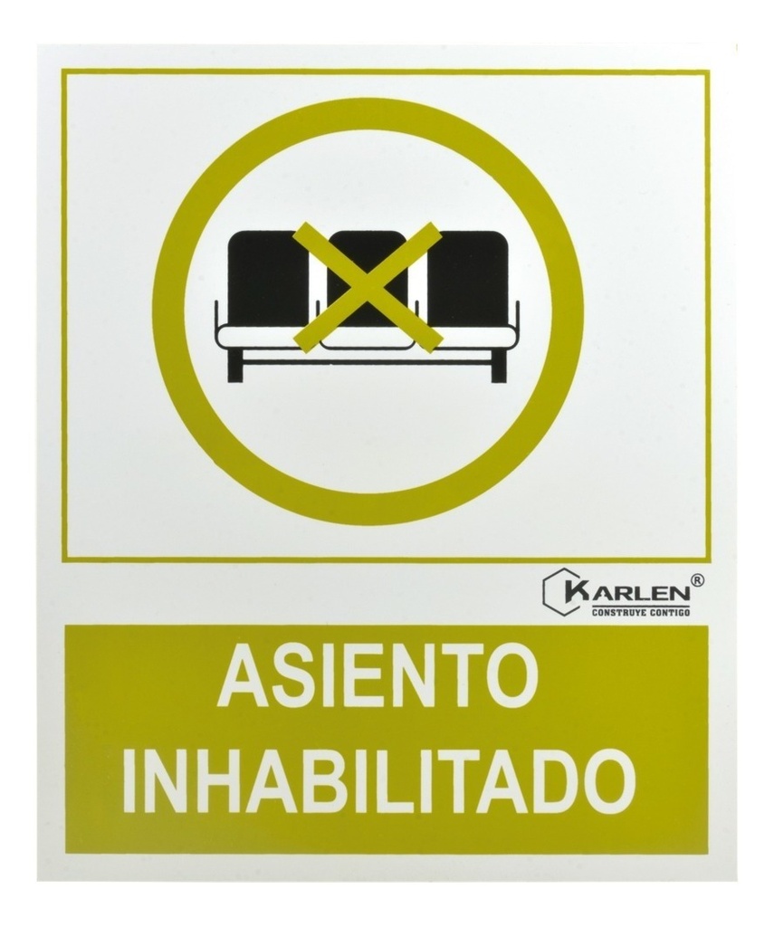 [GM-14SEGURI309KA] Señal  Asiento Inhabilitado  30X25Cm