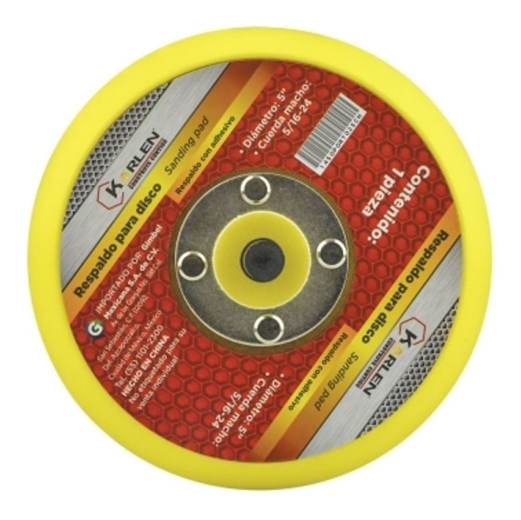 Respaldo Para Disco Poliuretano 5 Plg 12000 Rpm El Mejor