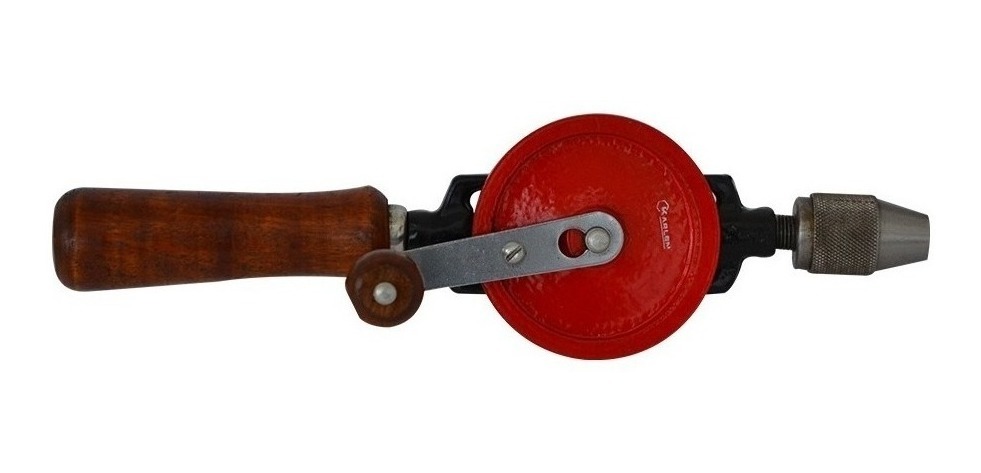 Taladro De Mano 1/4  Con Mango Madera 6Mm Bjt105