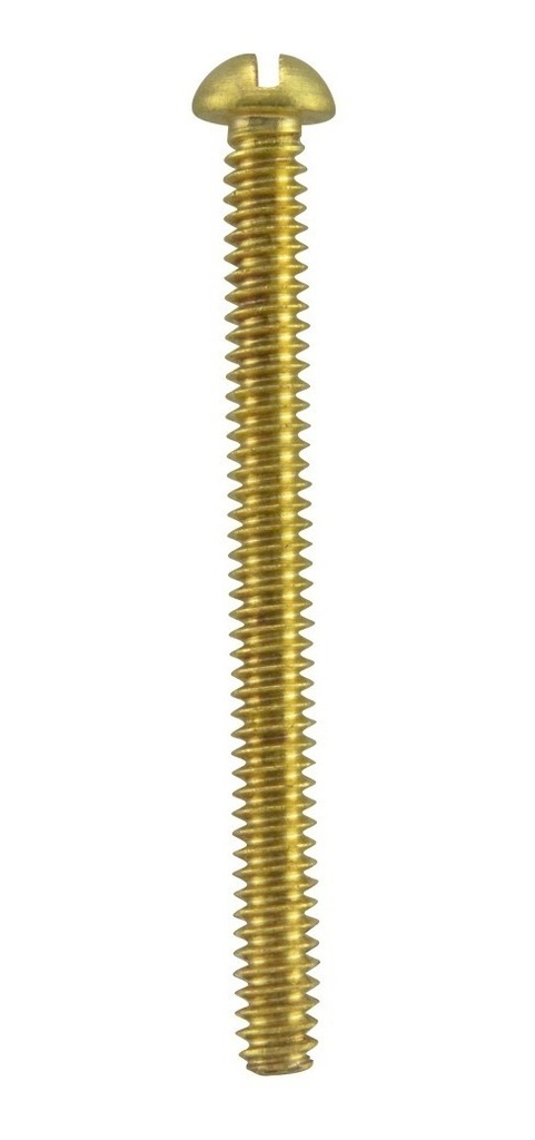 Tornillo Cabeza Redonda de Latón 3/16"x1 1/4" (100 Pzas)