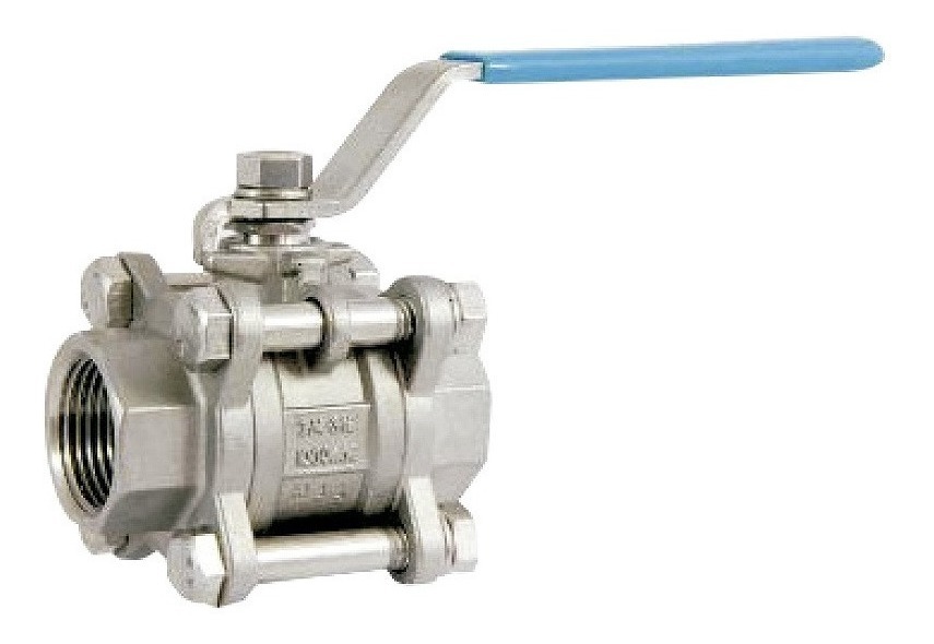 Válvula Acero Inoxidable A-316 1/4" (3 piezas)