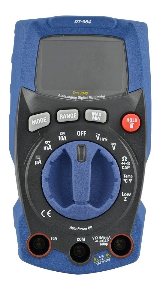 Multimetro Compacto Digital Lcd 6000 1000V/10A Dt-964