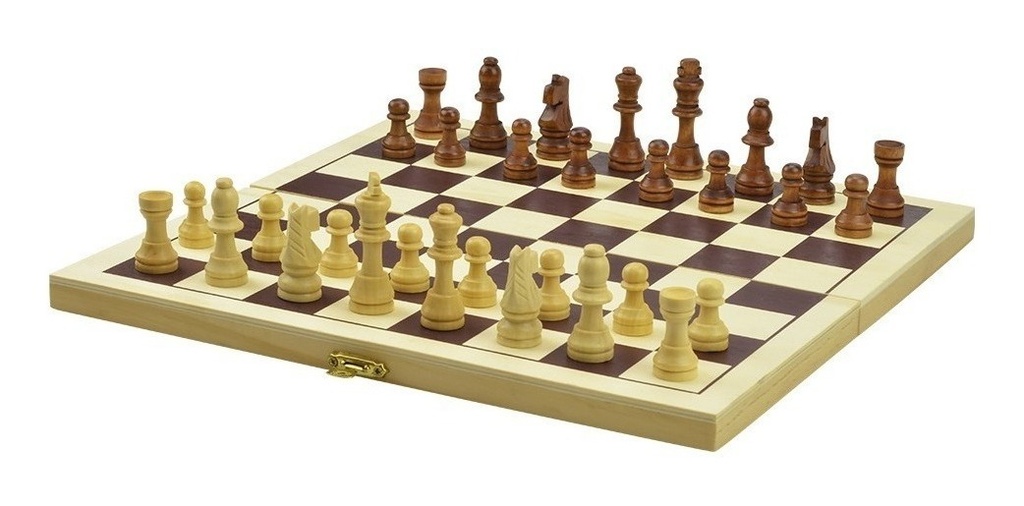 [GM-15AJEDRE002CH] Tablero Ajedrez Madera 29X29 CM Juego