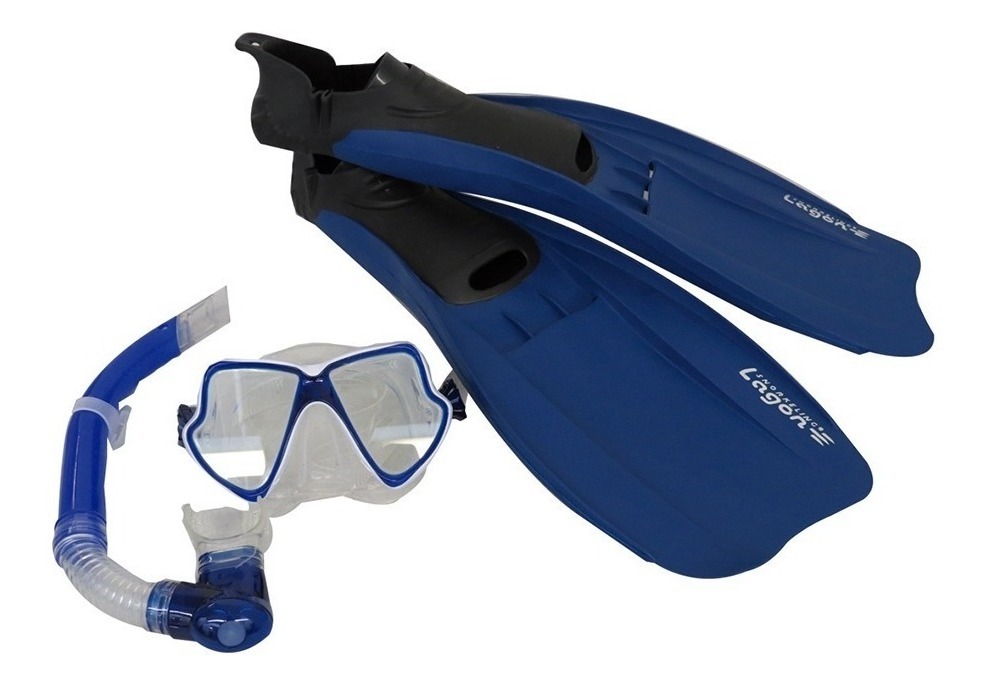 Kit Aletas/Visor/Snorkel Infantil Lagon